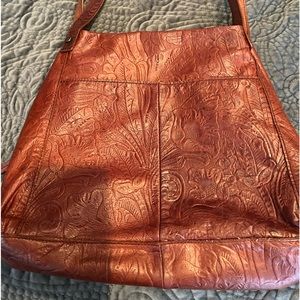 American Leather Stamped  shoulder bag